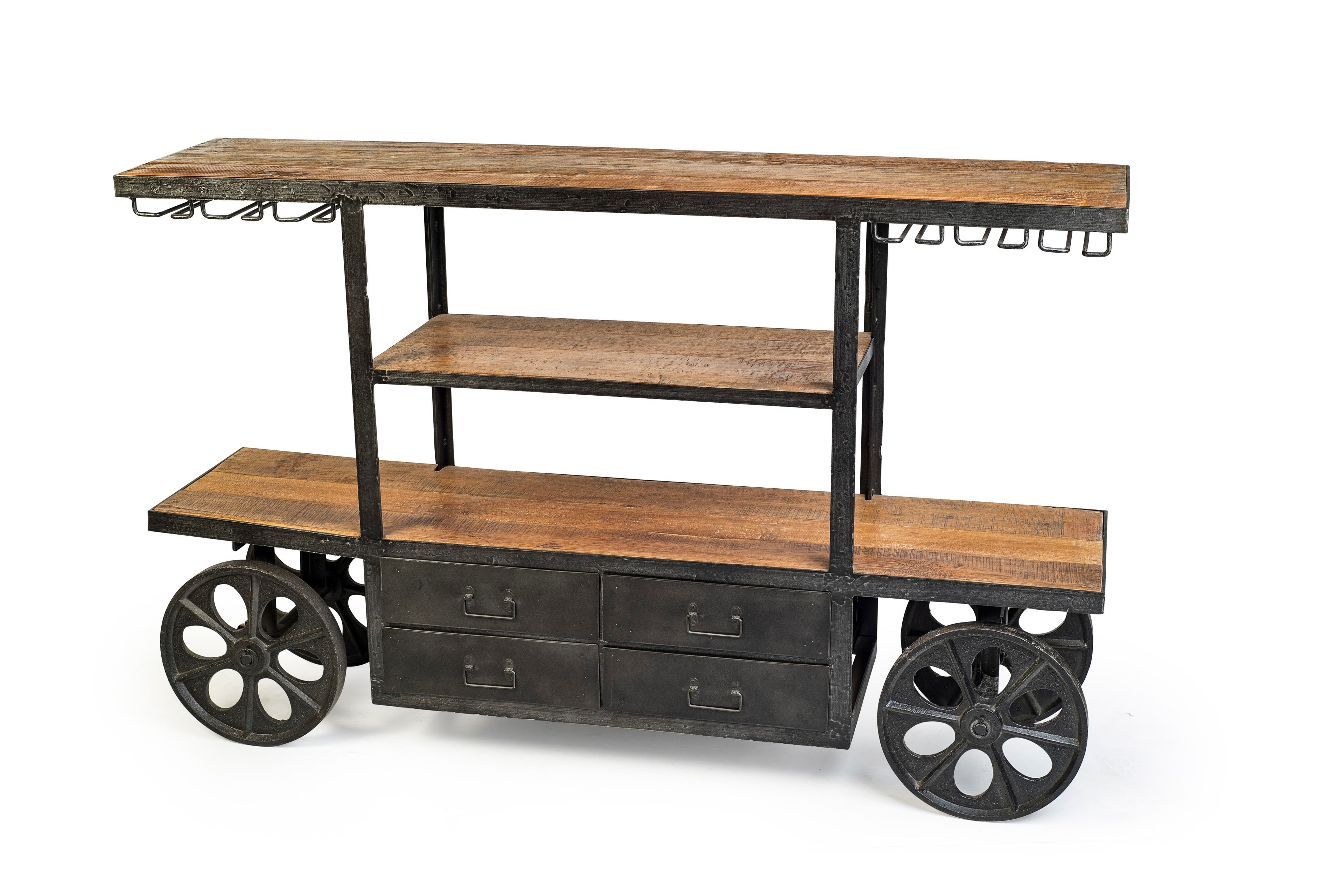 The Foundry Cart - Reclaimed Wood