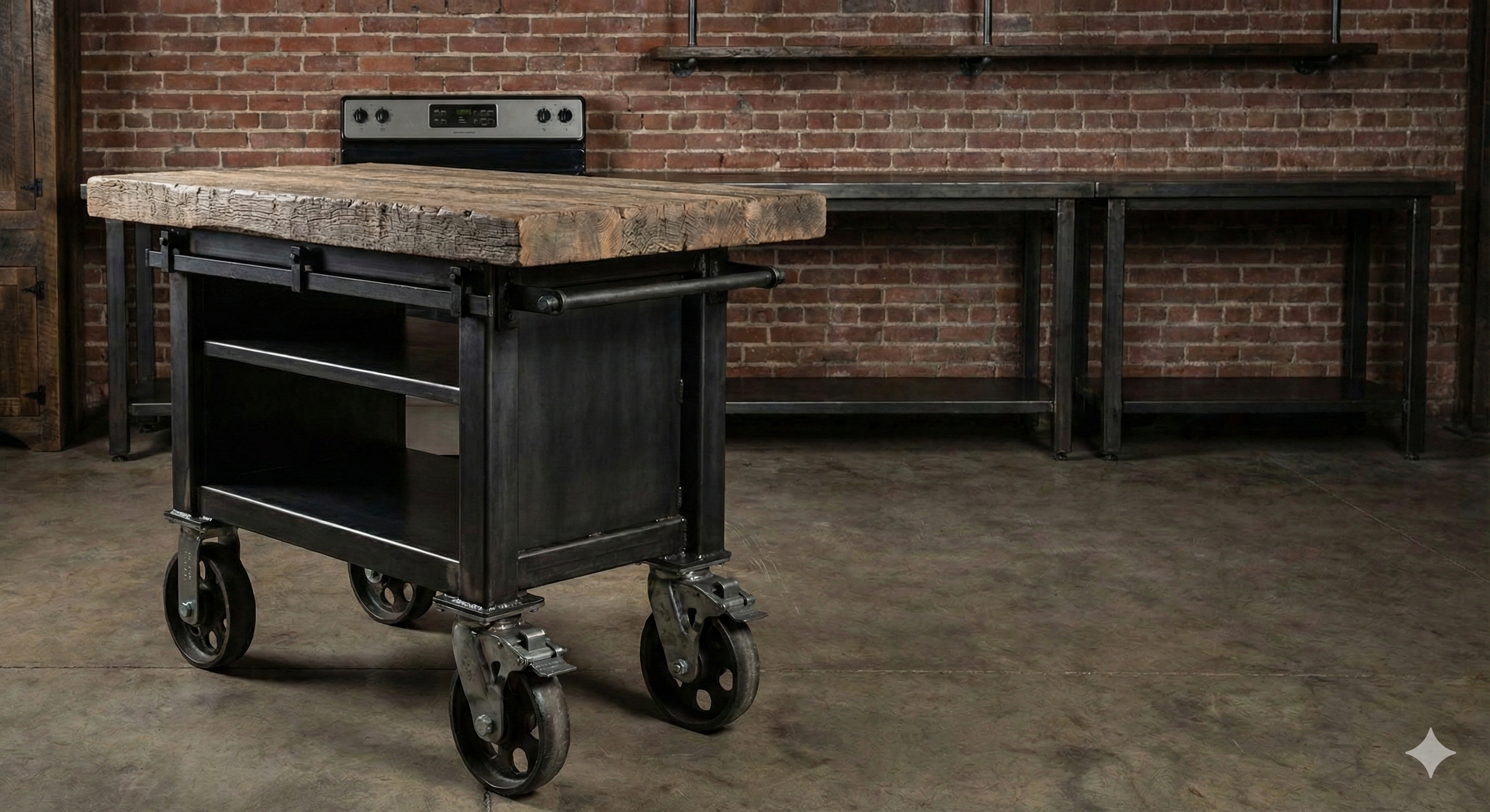 The Nantucket White Kitchen Cart