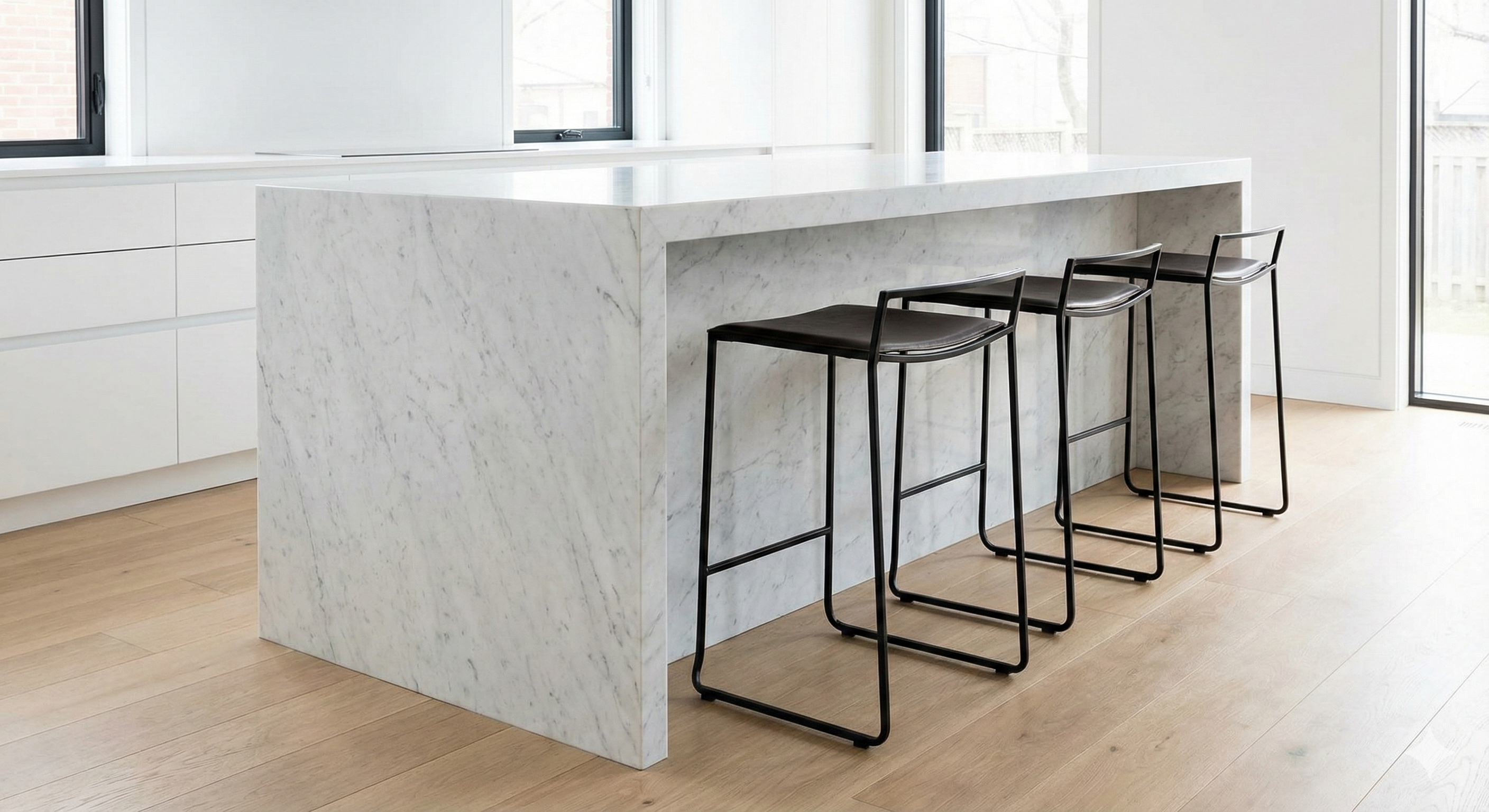 Minimalist Waterfall Island